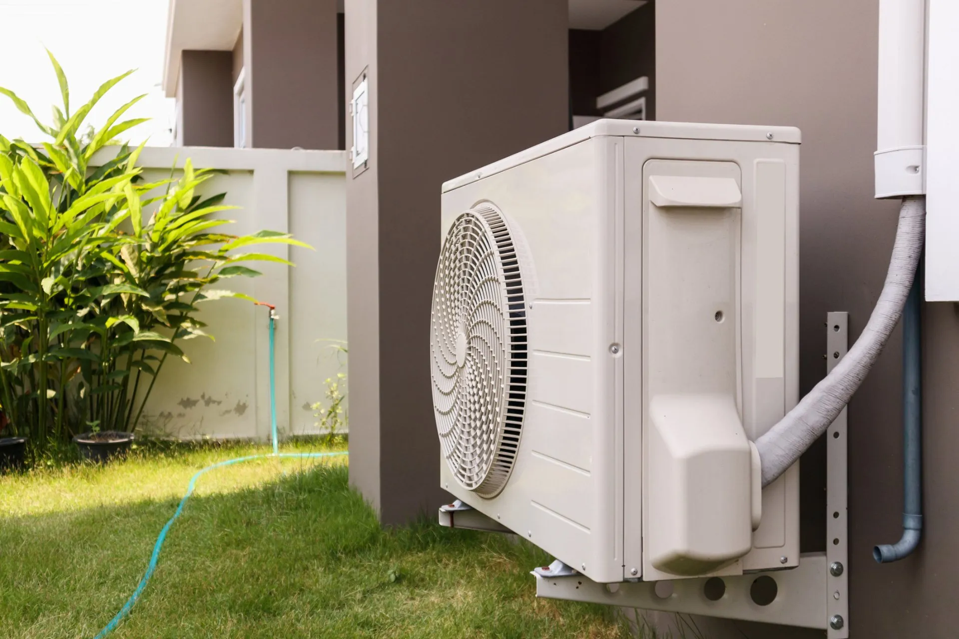 Split system outdoor condenser and indoor air handler