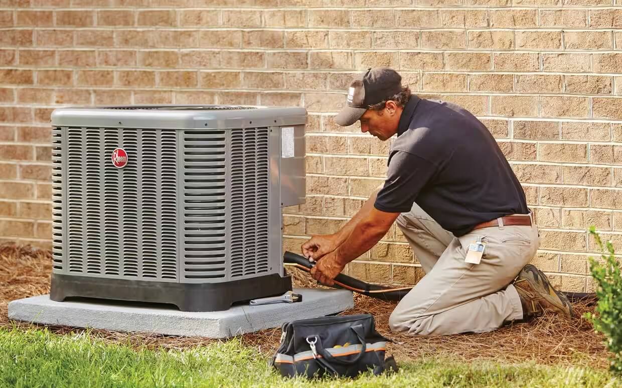 HVAC installation in progress