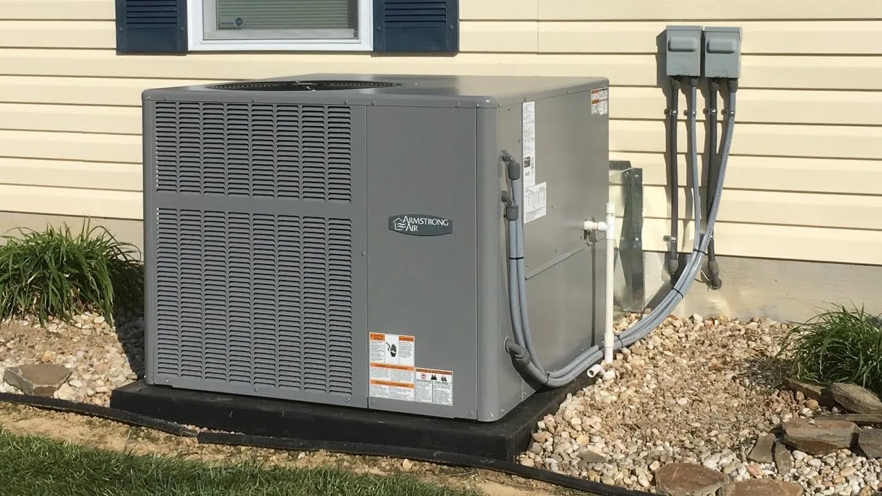 Packaged HVAC unit on commercial rooftop